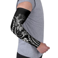 Aloha Hawaii Turtles Floral Arm Sleeves Obsidian Glaze