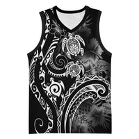 Aloha Hawaii Turtles Floral Basketball Jersey Obsidian Glaze