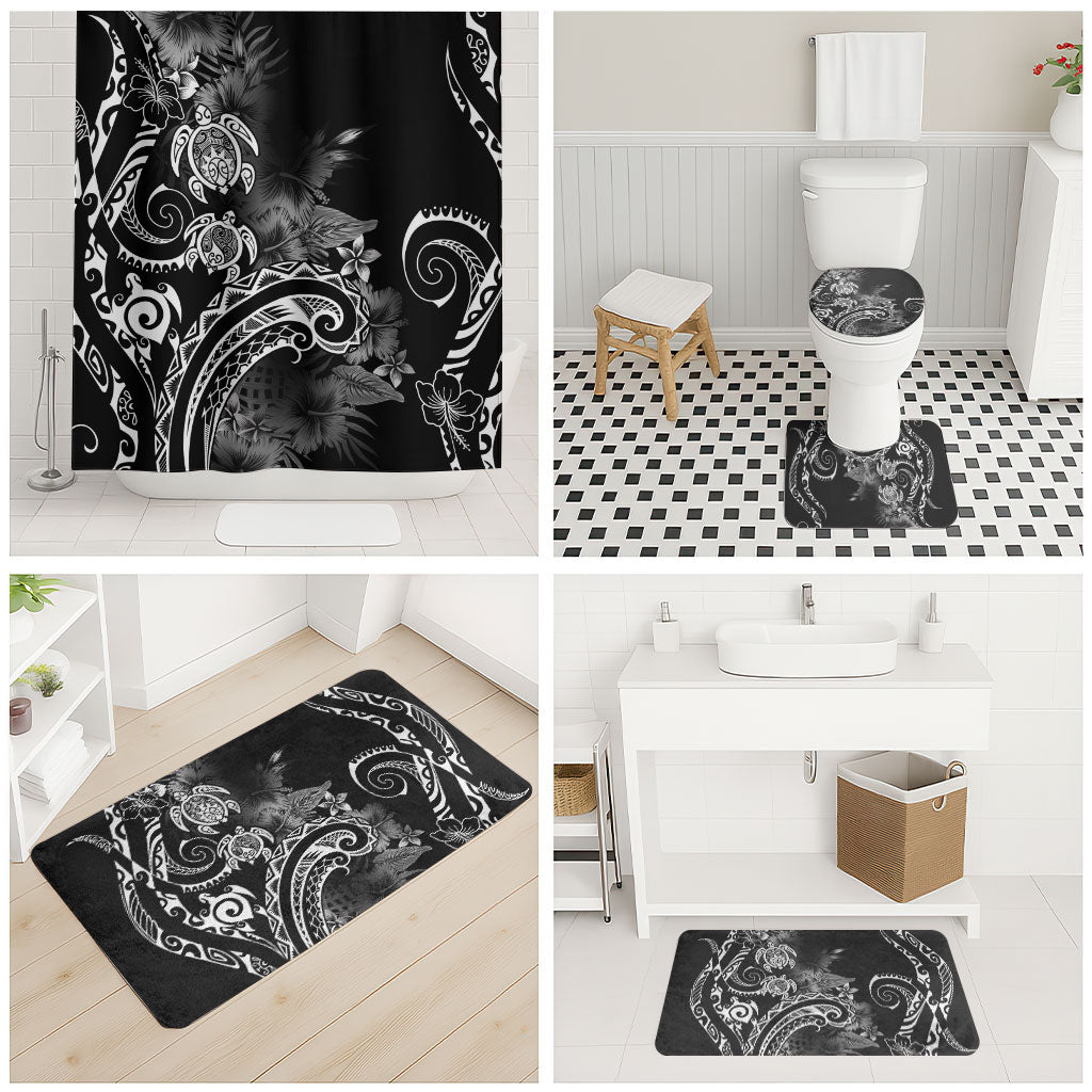 Aloha Hawaii Turtles Floral Bathroom Set Obsidian Glaze
