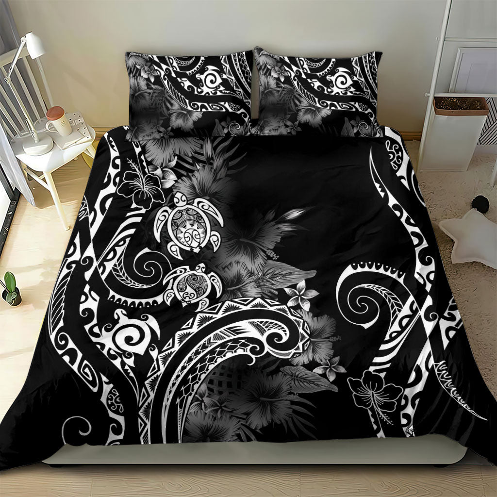 Aloha Hawaii Turtles Floral Bedding Set Obsidian Glaze