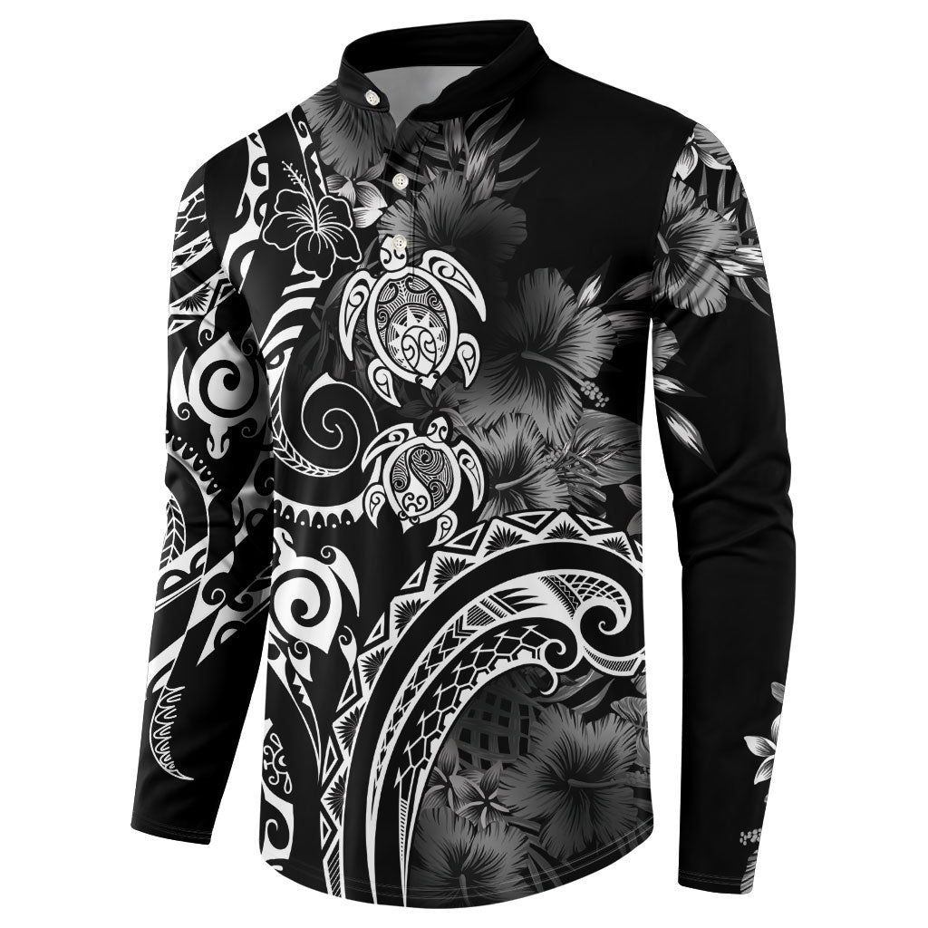 Aloha Hawaii Turtles Floral Button Sweatshirt Obsidian Glaze