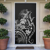 Aloha Hawaii Turtles Floral Door Cover Obsidian Glaze