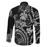 Aloha Hawaii Turtles Floral Family Matching Puletasi and Hawaiian Shirt Obsidian Glaze