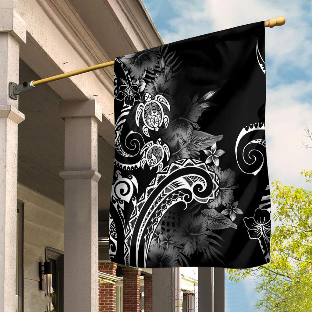 Aloha Hawaii Turtles Floral Garden Flag Obsidian Glaze