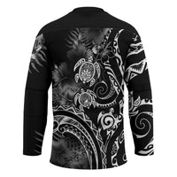 Aloha Hawaii Turtles Floral Hockey Jersey Obsidian Glaze