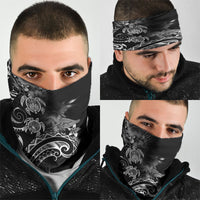Aloha Hawaii Turtles Floral Neck Gaiter Obsidian Glaze