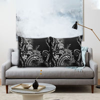 Aloha Hawaii Turtles Floral Pillow Cover Obsidian Glaze