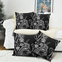 Aloha Hawaii Turtles Floral Pillow Cover Obsidian Glaze