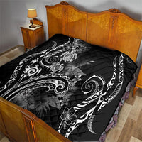Aloha Hawaii Turtles Floral Quilt Obsidian Glaze
