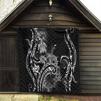 Aloha Hawaii Turtles Floral Quilt Obsidian Glaze