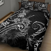 Aloha Hawaii Turtles Floral Quilt Bed Set Obsidian Glaze