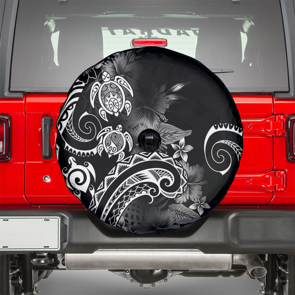 Aloha Hawaii Turtles Floral Spare Tire Cover Obsidian Glaze