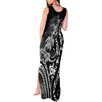 Aloha Hawaii Turtles Floral Tank Maxi Dress Obsidian Glaze