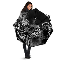 Aloha Hawaii Turtles Floral Umbrella Obsidian Glaze