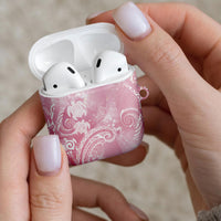 Aloha Hawaii Turtles Floral AirPods Case Pink Marbles Glaze
