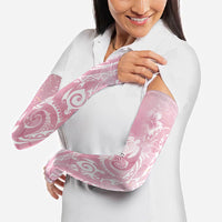 Aloha Hawaii Turtles Floral Arm Sleeves Pink Marbles Glaze