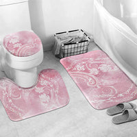 Aloha Hawaii Turtles Floral Bathroom Set Pink Marbles Glaze