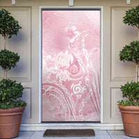 Aloha Hawaii Turtles Floral Door Cover Pink Marbles Glaze