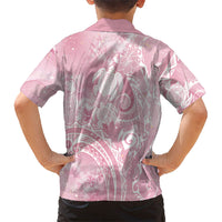 Aloha Hawaii Turtles Floral Family Matching Mermaid Dress and Hawaiian Shirt Pink Marbles Glaze