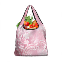Aloha Hawaii Turtles Floral Grocery Bag Pink Marbles Glaze