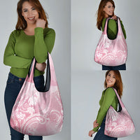 Aloha Hawaii Turtles Floral Grocery Bag Pink Marbles Glaze