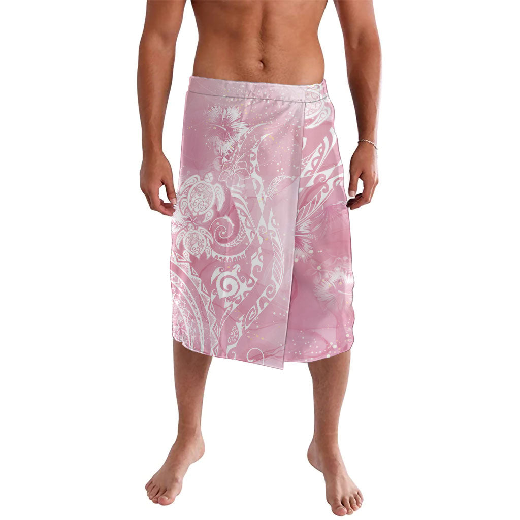 Aloha Hawaii Turtles Floral Lavalava Pink Marbles Glaze