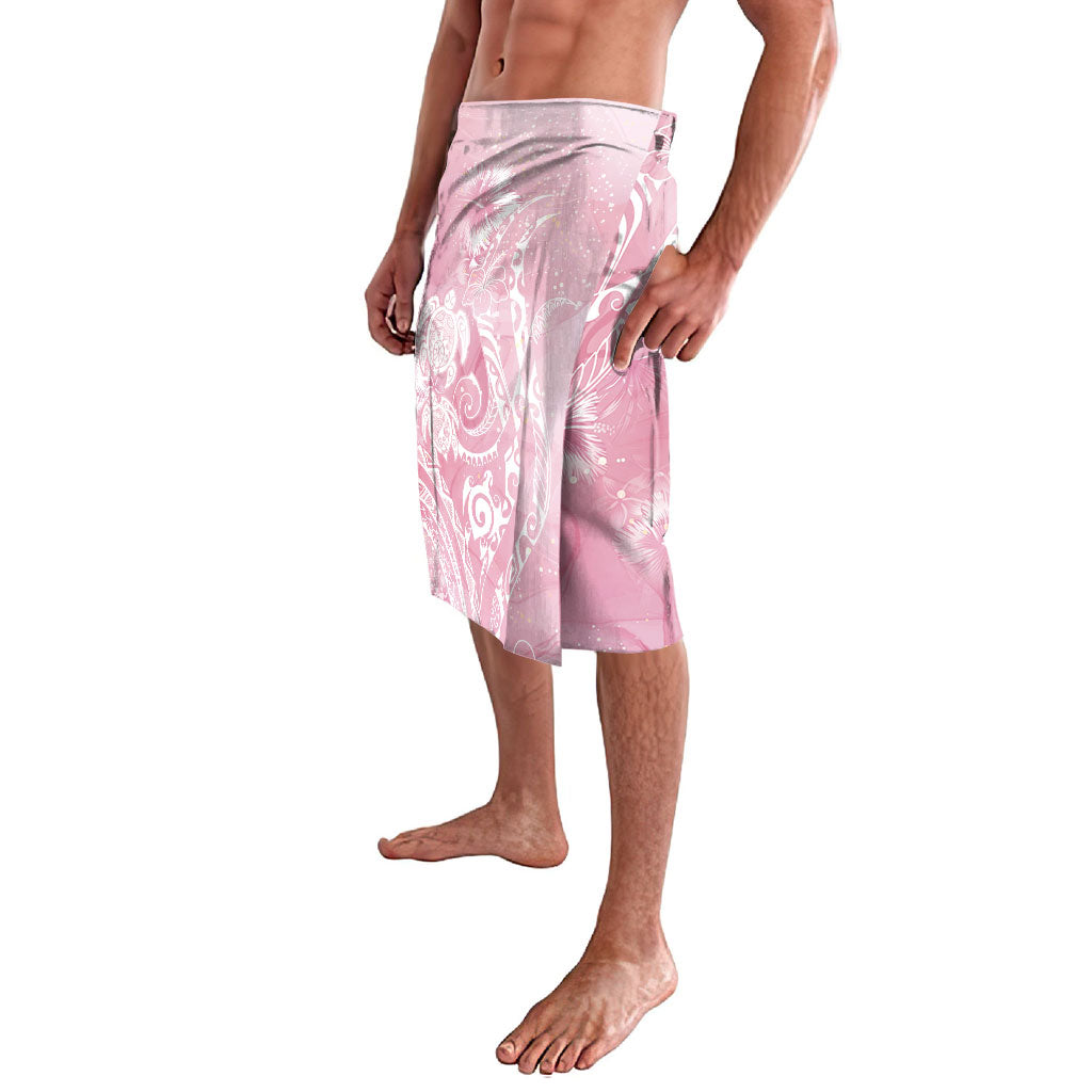 Aloha Hawaii Turtles Floral Lavalava Pink Marbles Glaze