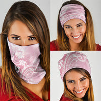 Aloha Hawaii Turtles Floral Neck Gaiter Pink Marbles Glaze