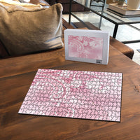 Aloha Hawaii Turtles Floral Puzzle Pink Marbles Glaze