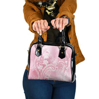 Aloha Hawaii Turtles Floral Shoulder Handbag Pink Marbles Glaze