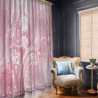 Aloha Hawaii Turtles Floral Window Curtain Pink Marbles Glaze