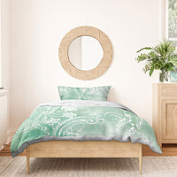 Aloha Hawaii Turtles Floral Bedding Set Seafoam Marbles Glaze