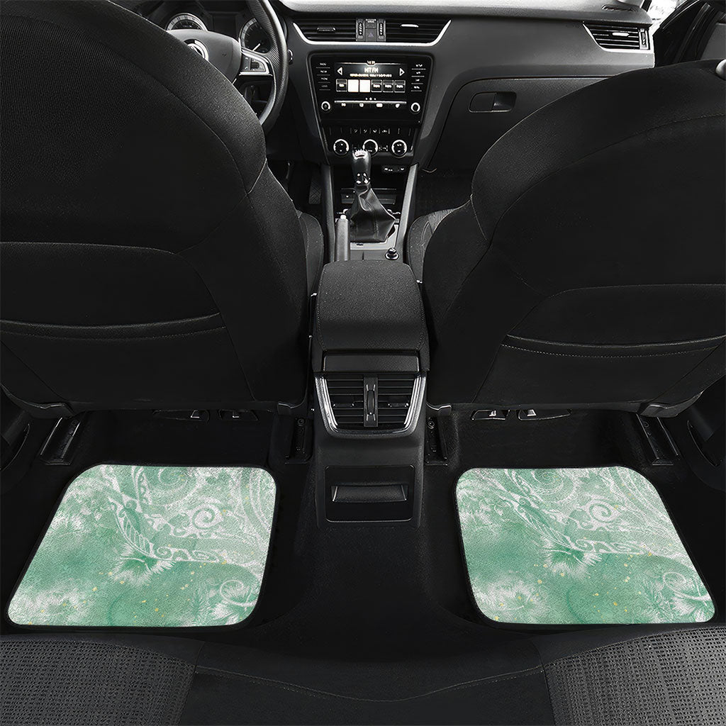 Aloha Hawaii Turtles Floral Car Mats Seafoam Marbles Glaze