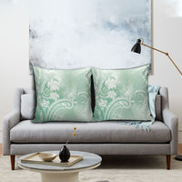 Aloha Hawaii Turtles Floral Pillow Cover Seafoam Marbles Glaze