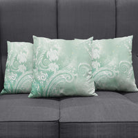 Aloha Hawaii Turtles Floral Pillow Cover Seafoam Marbles Glaze