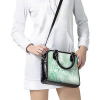 Aloha Hawaii Turtles Floral Shoulder Handbag Seafoam Marbles Glaze