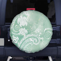 Aloha Hawaii Turtles Floral Spare Tire Cover Seafoam Marbles Glaze