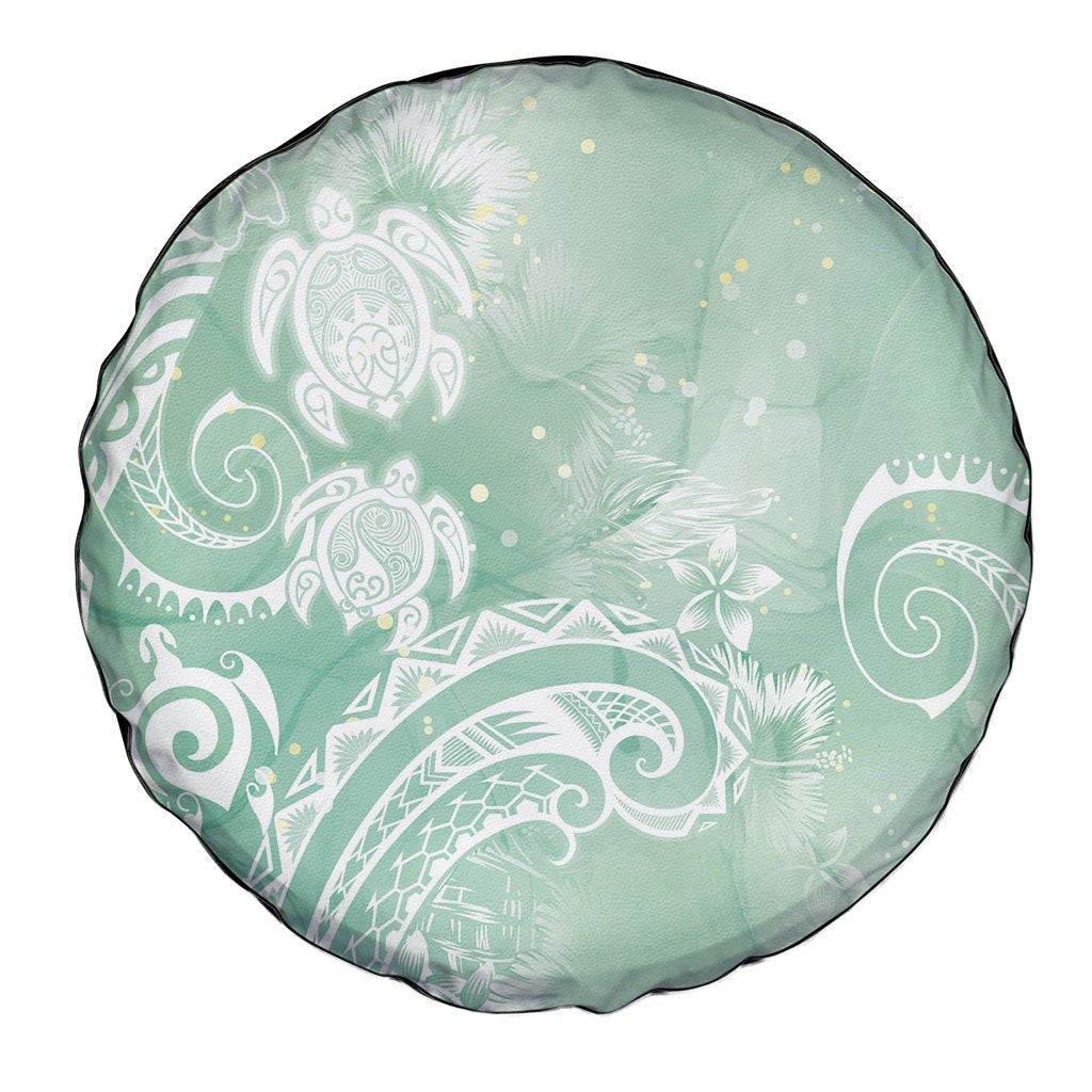 Aloha Hawaii Turtles Floral Spare Tire Cover Seafoam Marbles Glaze