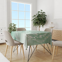 Aloha Hawaii Turtles Floral Tablecloth Seafoam Marbles Glaze