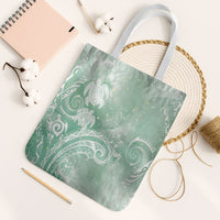 Aloha Hawaii Turtles Floral Tote Bag Seafoam Marbles Glaze