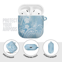 Aloha Hawaii Turtles Floral AirPods Case Aqua Marbles Glaze