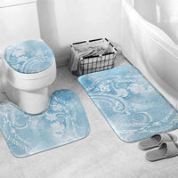 Aloha Hawaii Turtles Floral Bathroom Set Aqua Marbles Glaze