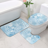 Aloha Hawaii Turtles Floral Bathroom Set Aqua Marbles Glaze