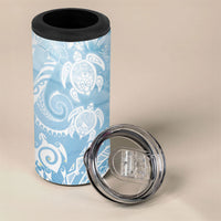Aloha Hawaii Turtles Floral 4 in 1 Can Cooler Tumbler Aqua Marbles Glaze