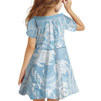 Aloha Hawaii Turtles Floral Family Matching Summer Maxi Dress and Hawaiian Shirt Aqua Marbles Glaze