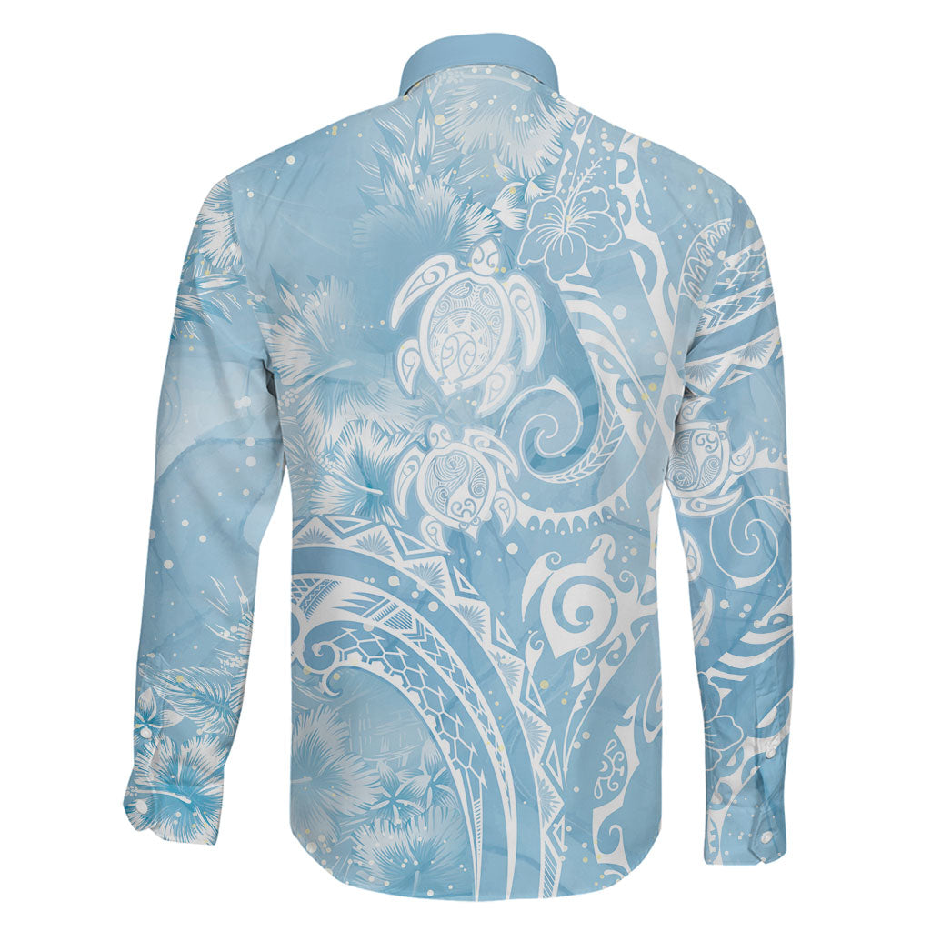 Aloha Hawaii Turtles Floral Family Matching Summer Maxi Dress and Hawaiian Shirt Aqua Marbles Glaze