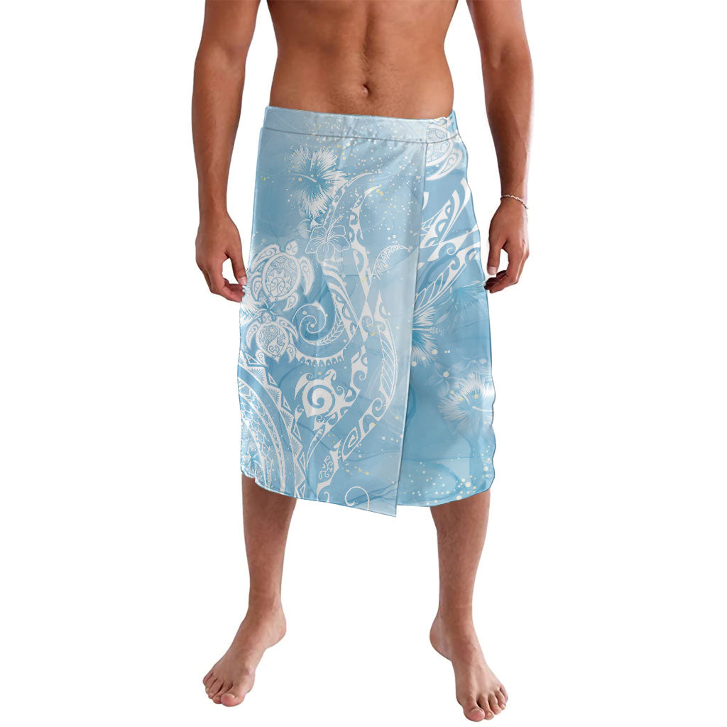 Aloha Hawaii Turtles Floral Lavalava Aqua Marbles Glaze