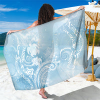 Aloha Hawaii Turtles Floral Sarong Aqua Marbles Glaze