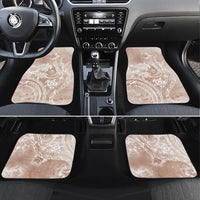 Aloha Hawaii Turtles Floral Car Mats Taupe Marbles Glaze