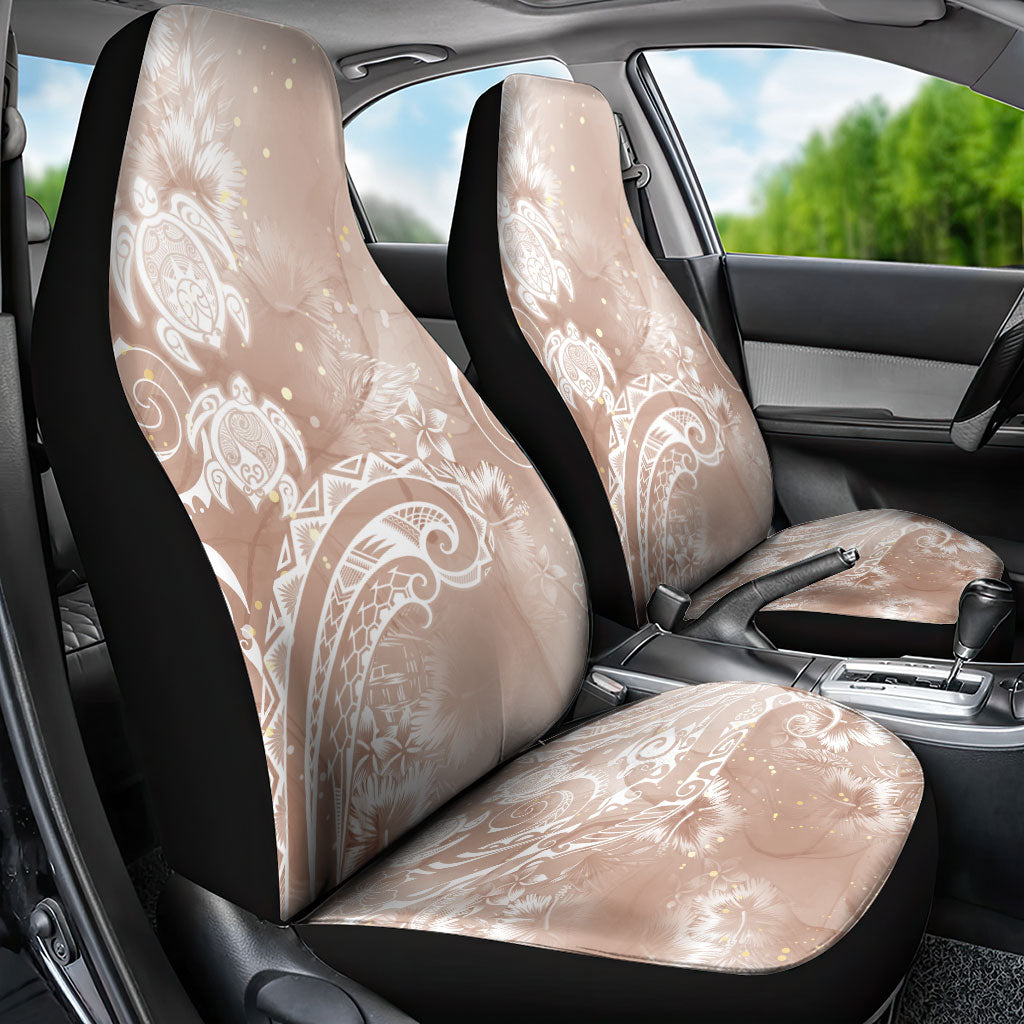 Aloha Hawaii Turtles Floral Car Seat Cover Taupe Marbles Glaze